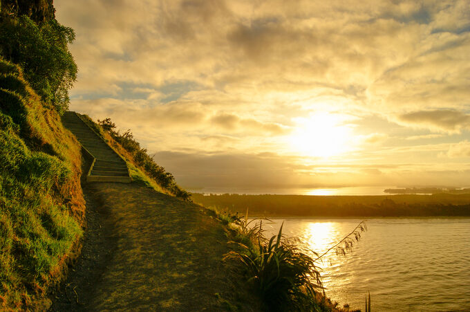 Hiking up Mount Maunganui in Tauranga